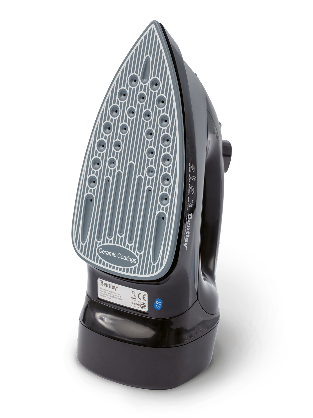 Steam iron, retractable cord, EU plug, black Irons Bentley